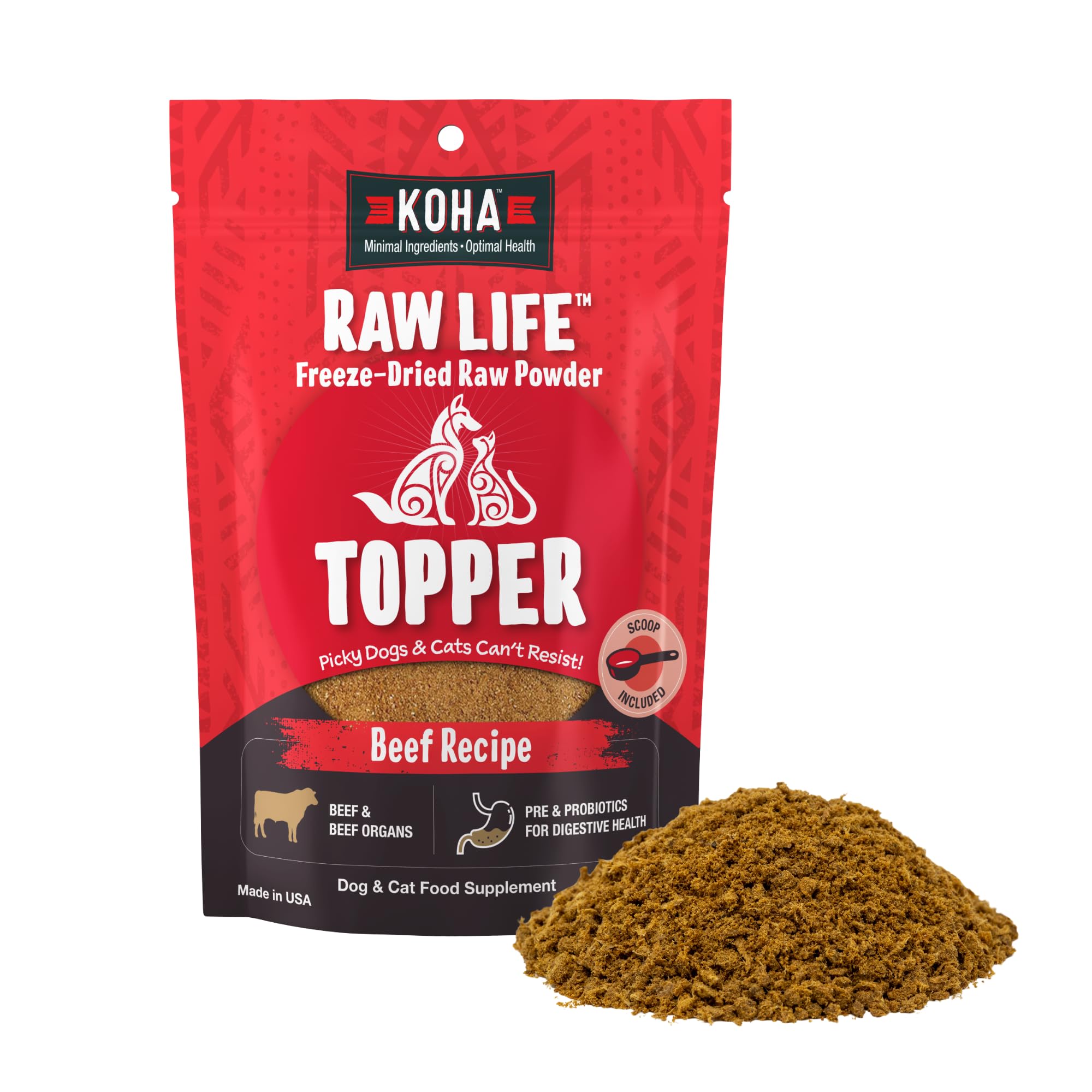 リピーター出品　RAWFOOD105(ローフード ヒャクゴ) Amazon.com: KOHA Raw Life Freeze-Dried Raw Topper Beef for Dogs